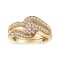 14K Yellow Gold Over Sterling Silver 1/3ctw Multi-Diamond Bypass
Vintage-Style Bridal Set