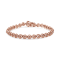 14K Rose Gold Over Sterling Silver 1/10 Cttw Diamond Open Circle Tennis Bracelet