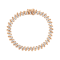 14K Rose Gold Over Sterling Silver 2.0ctw Diamond S Link Tennis Bracelet