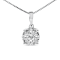 14k White Gold 0.50ctw Lab Grown Diamond Floral Pendant 18"
Chain(G-H Color, VS1-VS2 Clarity)