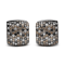 Black Rhodium over 18K White Gold Multi-Color Round Diamond Cluster
Square Huggie Hoop Earrings