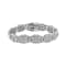 Sterling Silver 3.0ctw Prong Set Diamond Art Deco Style Tennis Bracelet
(I-J Color, I2-I3 Clarity)