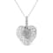 .925 Sterling Silver Pave-Set Diamond Accent Heart Shape 18"
Pendant Necklace