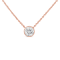 10K Rose Gold 1/5ct Diamond Modern Bezel-Set Solitaire Necklace (H-I
Color, SI2-I1 Clarity)