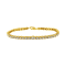 10K Yellow Gold Over Sterling Silver 1.0ctw Diamond Pear Shape Link Bracelet
