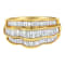 14K Yellow Gold Diamond Multi-Row Band Ring (1 1/4ctw, H-I Color,
SI1-SI2 Clarity)