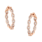 10K Rose Gold Diamond Hoop Earring 1.0ctw