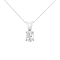 AGS Certified 14K White Gold 1/3ctw Diamond Oval 18" Pendant
w\chain(H-I Color, VS1-VS2 Clarity)