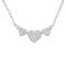 14K White Gold 1.0ctw Princess Cut Diamond Three Heart Necklace (H-I
Color, SI2-I1 Clarity)