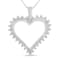 0.25ctw Diamond Open Heart Sterling Silver Necklace