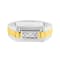 10K Yellow Gold Over Sterling Silver Diamond 3 Stone Men's Ring (I-J
Color, I2-I3 Clarity)