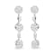 14K White Gold 2.00 Cttw Diamond Composite Cluster Floral Drop Earrings
(I-J Color, I1-I2 Clarity)