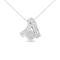 1.87ctw Princess and Baguette Diamond Mixed Geometry 14K White Gold Necklace