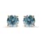 14K Yellow Gold 1.0 Cttw Treated Aqua Blue Diamond Classic Solitaire
Stud Earrings