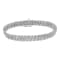 1.00ctw White Miracle-Set Diamond Two Row Sterling Silver Tennis Bracelet