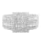 10K White Gold Diamond Cluster Ring (1 cttw, H-I Color, I1-I2 Clarity)