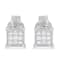 Sterling Silver Multi-stone Princess-cut Diamond Stud Earring 0.20ctw