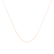 Solid 10K Gold 0.5mm Rope Chain Unisex Necklace - Size 16"