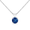 14K White Gold 1/4ctw Lab Grown Blue Diamond Solitaire Pendant
w\chain(Blue Color, VVS2-VS1 Clarity)