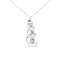 Sterling Silver Espira 1/4ctw Diamond Swirl Shape Pendant w\chain (I-J, I2-I3)