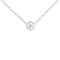 0.25ctw Diamond Bezel-Set Solitaire 10K White Gold Necklace