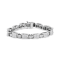5.0 Cttw Diamond Invisible Set 14K White Gold Alternating Size D Shaped
Links Tennis Bracelet