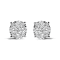 14K White Gold 2.00 Cttw Lab Grown Diamond Cluster Stud Earrings (G-H
Color, VS1-VS2 Clarity)