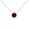 Sterling Silver Bezel Set 3.5mm Created Red Ruby Gemstone Solitaire
18" Pendant Necklace