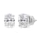 1.00ctw Lab Grown Oval Diamond Solitaire 14K White Gold Stud Earrings