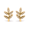 10K Yellow Gold 1/10 Cttw Diamond Accented Leaf and Branch Stud Earrings
(H-I Color, I1-I2 Clarity)