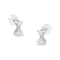 14K White Gold 1/2ctw Double Diamond Dangle Stud Earrings