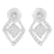 10K White Gold 1/3ctw Princess-cut Diamond Double Triangle Stud Earrings