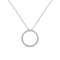 Sterling Silver 1/3ctw Round Diamond Open Circle Halo 18" Pendant
w\chain(I-J Color, I2-I3 Clarity)