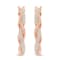 10K Rose Gold Over Sterling Silver 1/4ctw Diamond Crossover Hoop Earring