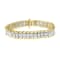 14K Two-Tone 5.0ctw Round and Baguette Cut Diamond 7" Reflective
Tennis Bracelet