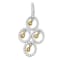 14K Two- Toned Gold 2/5ctw Round Diamond Pendant With Chain (H-I, I1-I2)