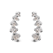 10K White Gold 1/10 Cttw Diamond Journey Style Climber Stud Earrings
(H-I Color, I1-I2 Clarity)