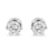 1.00ctw Round Diamond 14K White Gold Crown Stud Earring