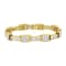 14K Yellow Gold 10.75ctw Princess and Baguette-Cut Diamond Box-Link Bracelet