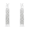 Sterling Silver 1/10ctw Miracle Set Diamond Full Circle Hoop Earrings