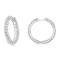 Sterling Silver 1/2ctw Diamond Wire Cage Style Hoop Earring