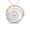 14K Two-tone Gold 3/8ctw Pave Diamond and 9mm Round Pearl Spiral
18" Pendant w\chain