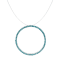 14K White Gold 2.0ctw Treated Blue Round Cut Diamond Pendant w\chain (I2-I3)