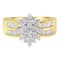 10K Yellow Gold 1.0ctw Marquise Composite Diamond Cluster Cocktail Ring
(H-I Color, SI2-I1 Clarity)