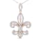 14K Yellow Gold 1.00ctw Round Diamond Fleur De Lis 18" Pendant
w\chain(H-I Color, SI2-I1 Clarity)