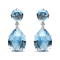 18K White Gold Round and Pear Blue Topaz Gemstone with Diamond Accent
Teardrop Dangle Earrings