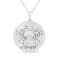 .925 Sterling Silver Diamond Accent Cancer Zodiac Design 18"
Pendant Necklace Medallion