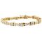 14K Yellow Gold 5.75ctw Princess and Baguette Cut Diamond Bow Bracelet