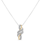 0.05ctw Diamond Swirl 10K Yellow Gold Over Sterling Silver Necklace