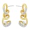 Espira 10K Two Tone Gold Round cut Diamond Earring 0.05ctw